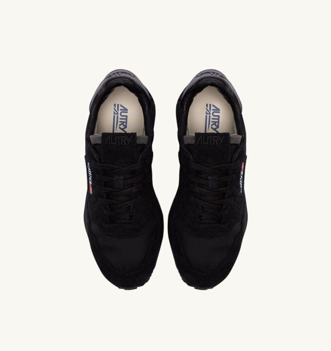 REELWIND LOW SNEAKERS IN BLACK NYLON AND SUEDE