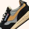 REELWIND LOW SNEAKERS IN BLACK SUEDE AND REFLECTIVE NYLON