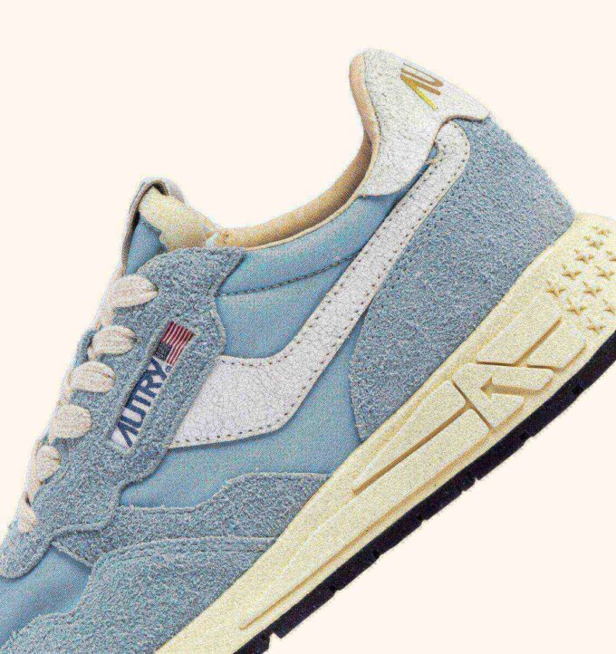 REELWIND LOW SNEAKERS IN CELESTIAL BLUE NYLON AND SUEDE