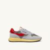 REELWIND LOW SNEAKERS IN GRAY AND MOON SUEDE AND MESH
