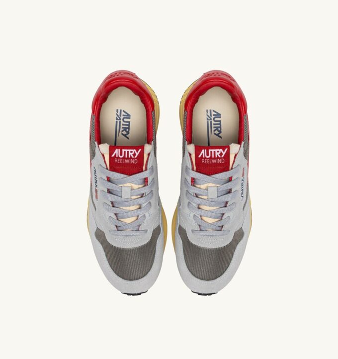 REELWIND LOW SNEAKERS IN GRAY AND MOON SUEDE AND MESH