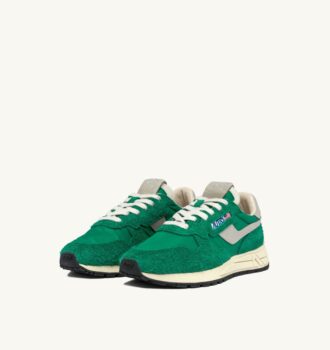 REELWIND LOW SNEAKERS IN GREEN NYLON AND SUEDE