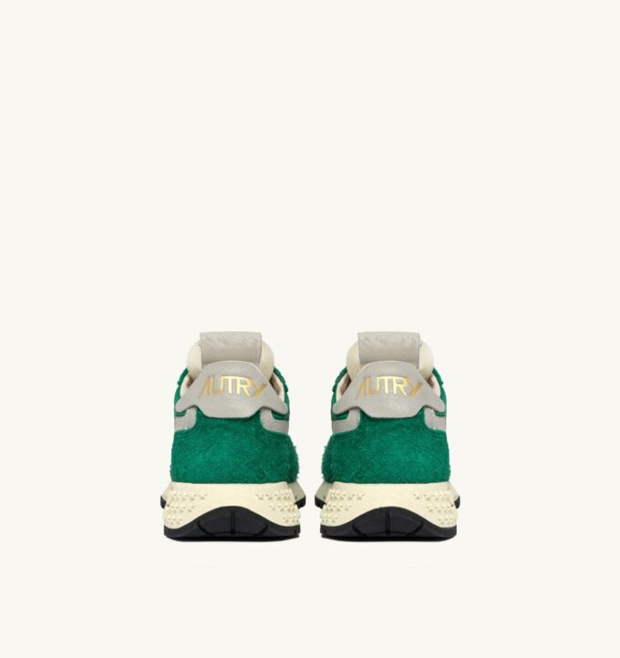 REELWIND LOW SNEAKERS IN GREEN NYLON AND SUEDE