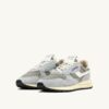 REELWIND LOW SNEAKERS IN IRIS GRAY AND MARSHMALLOW NYLON AND SUEDE
