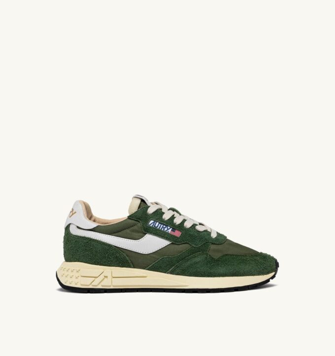 REELWIND LOW SNEAKERS IN MILITARY NYLON AND SUEDE