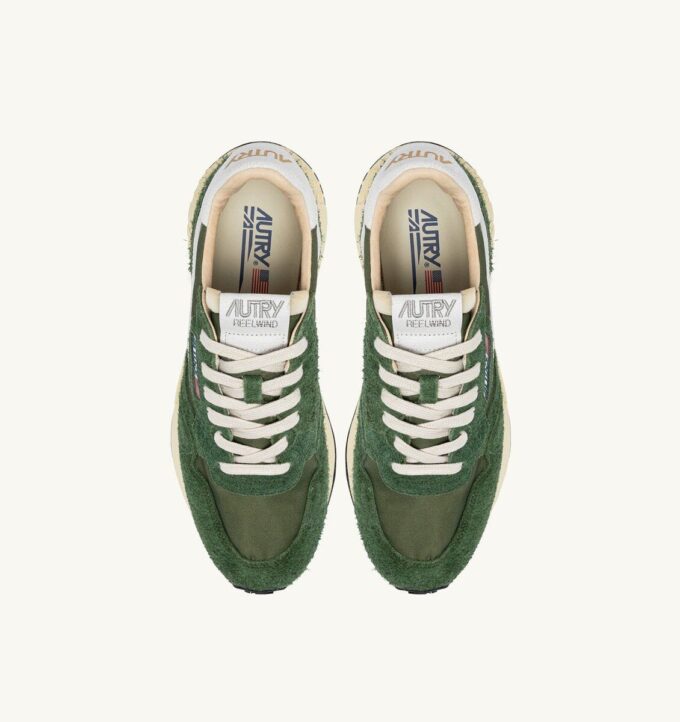 REELWIND LOW SNEAKERS IN MILITARY NYLON AND SUEDE