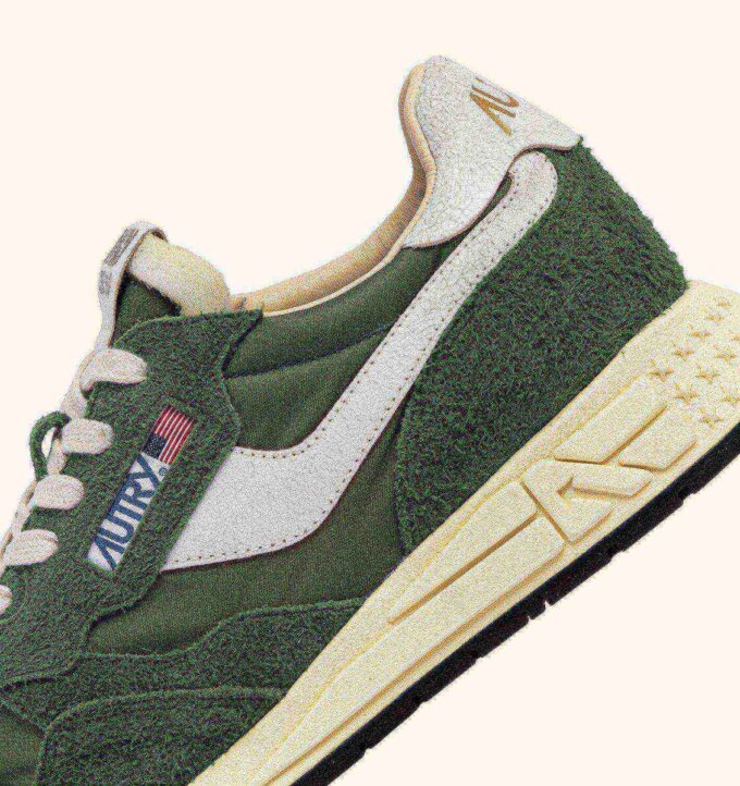 REELWIND LOW SNEAKERS IN MILITARY NYLON AND SUEDE