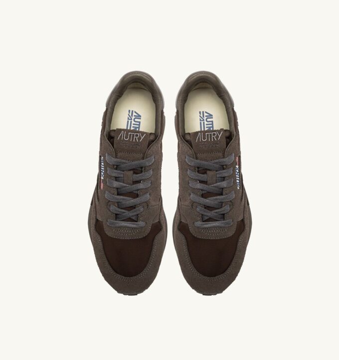 REELWIND LOW SNEAKERS IN MOREL NYLON AND SUEDE