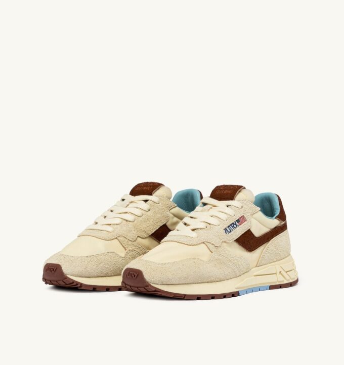 REELWIND LOW SNEAKERS IN NUT AND BROWN SUEDE AND NYLON