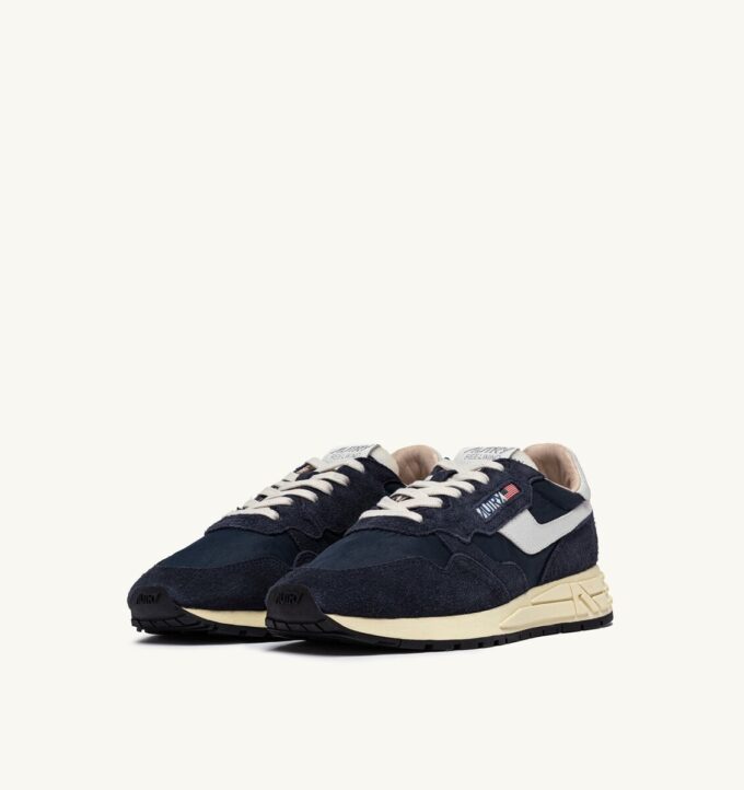 REELWIND LOW SNEAKERS IN NYLON AND SUEDE BLUE SPACE AND WHITE