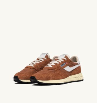 REELWIND LOW SNEAKERS IN NYLON AND SUEDE COLOR BROWN SUGAR AND WHITE