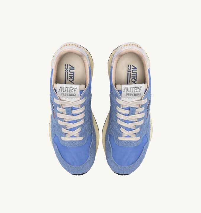REELWIND LOW SNEAKERS IN NYLON AND SUEDE DELLA ROBBIA BLUE AND WHITE REELWIND LOW SNEAKERS IN NYLON AND SUEDE DELLA ROBBIA BLUE AND WHITE