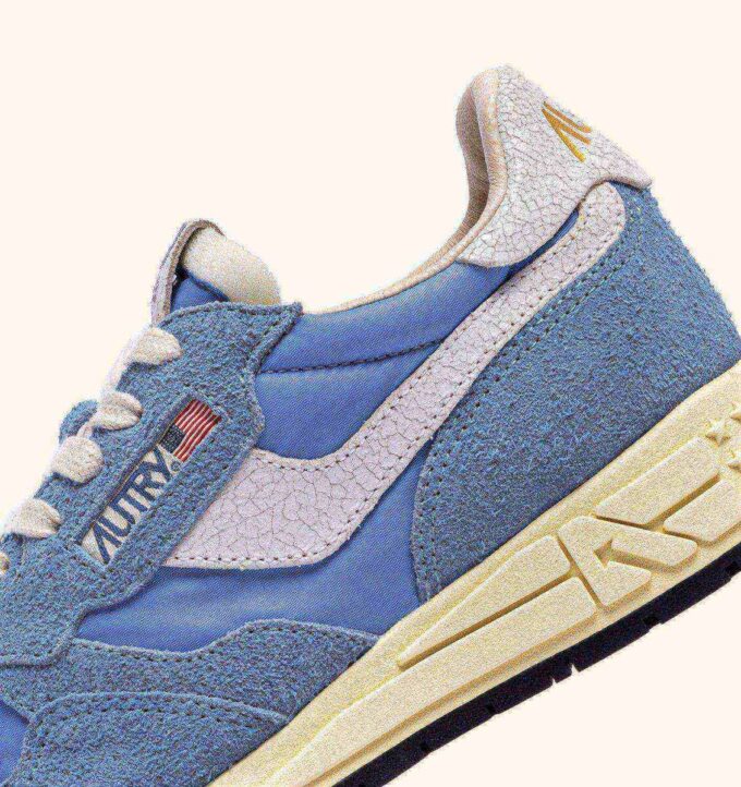 REELWIND LOW SNEAKERS IN NYLON AND SUEDE DELLA ROBBIA BLUE AND WHITE REELWIND LOW SNEAKERS IN NYLON AND SUEDE DELLA ROBBIA BLUE AND WHITE