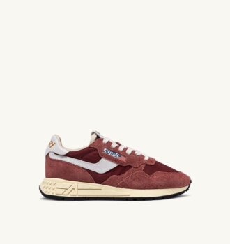 REELWIND LOW SNEAKERS IN NYLON AND SUEDE HOT SAUCE AND WHITE