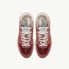 REELWIND LOW SNEAKERS IN NYLON AND SUEDE HOT SAUCE AND WHITE