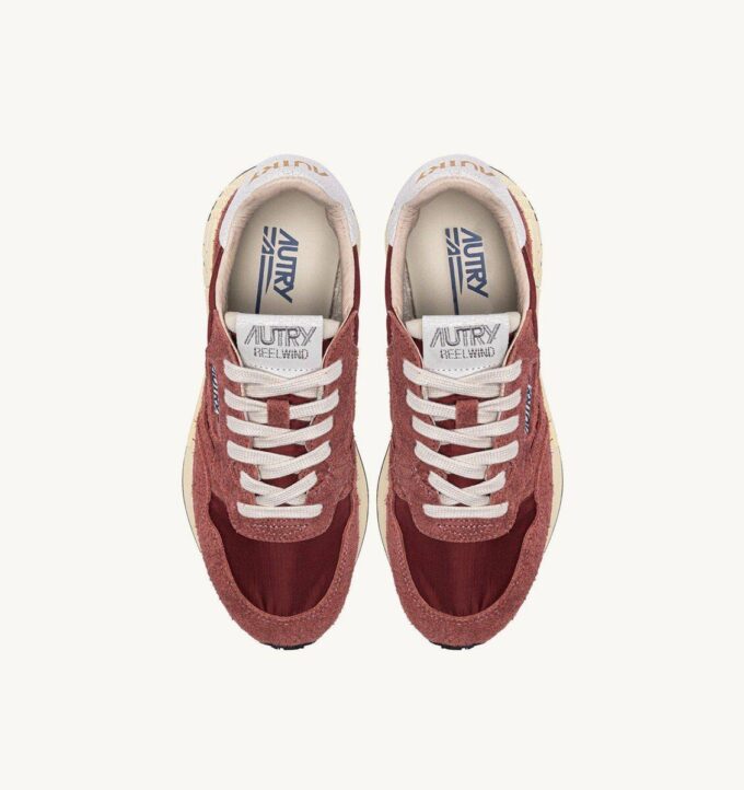 REELWIND LOW SNEAKERS IN NYLON AND SUEDE HOT SAUCE AND WHITE
