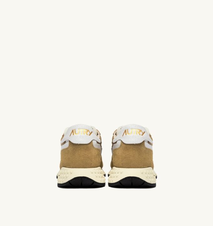 REELWIND LOW SNEAKERS IN NYLON AND SUEDE MUSTARD AND WHITE
