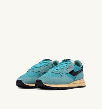 REELWIND LOW SNEAKERS IN NYLON SUEDE AND LEATHER COLOR CAPRI AND BLACK