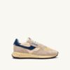REELWIND LOW SNEAKERS IN NYLON SUEDE AND LEATHER COLOR ECRU AND ENSIGN BLUE