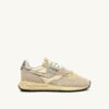 REELWIND LOW SNEAKERS IN NYLON SUEDE AND LEATHER COLOR ECRU AND PLATINUM