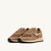 REELWIND LOW SNEAKERS IN NYLON SUEDE AND LEATHER COLOR HIDE AND CHIPMUNK