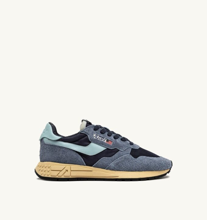 REELWIND LOW SNEAKERS IN NYLON SUEDE AND LEATHER COLOR INDIGO AND SPELLBOUND