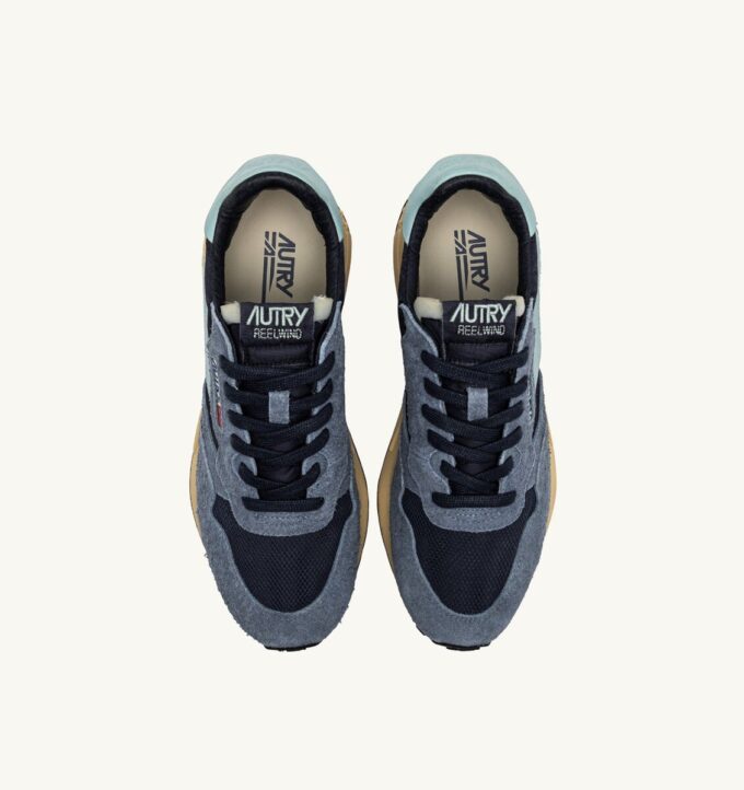 REELWIND LOW SNEAKERS IN NYLON SUEDE AND LEATHER COLOR INDIGO AND SPELLBOUND