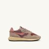 REELWIND LOW SNEAKERS IN NYLON SUEDE AND LEATHER COLOR ROSE AND DESERT SAND