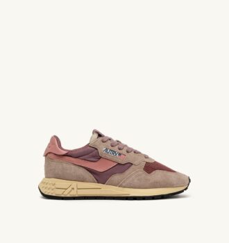 REELWIND LOW SNEAKERS IN NYLON SUEDE AND LEATHER COLOR ROSE AND DESERT SAND