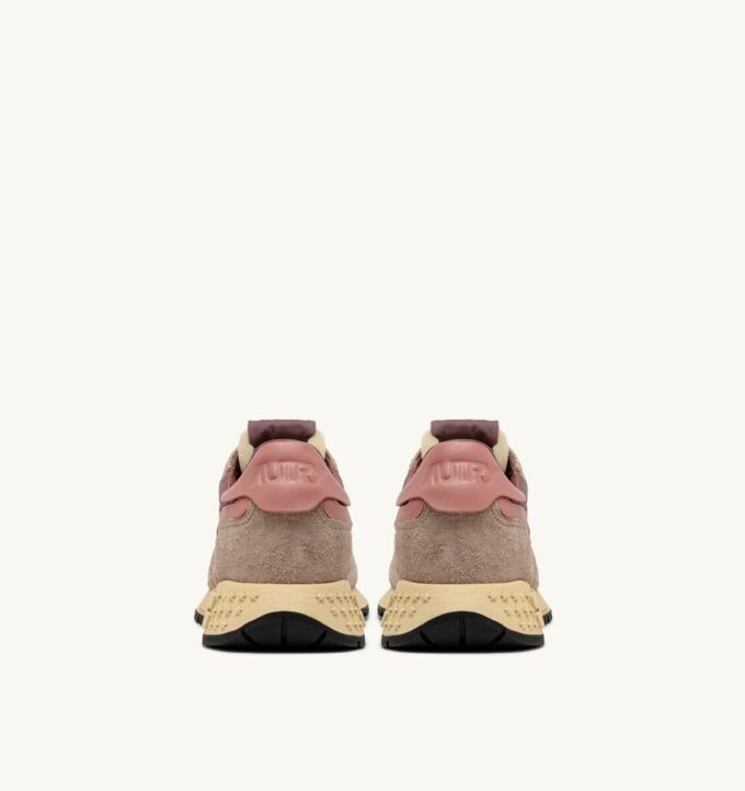 REELWIND LOW SNEAKERS IN NYLON SUEDE AND LEATHER COLOR ROSE AND DESERT SAND
