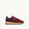 REELWIND LOW SNEAKERS IN NYLON SUEDE AND LEATHER COLOR ROUNGE AND CORDOVAN