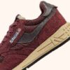 REELWIND LOW SNEAKERS IN NYLON SUEDE AND LEATHER COLOR ROUNGE AND CORDOVAN