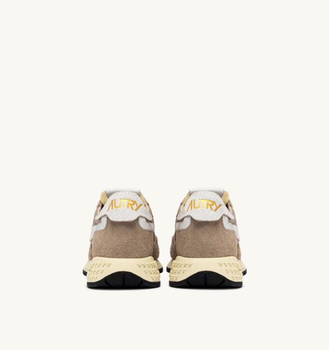 REELWIND LOW SNEAKERS IN PEPPER AND WHITE SUEDE AND NYLON