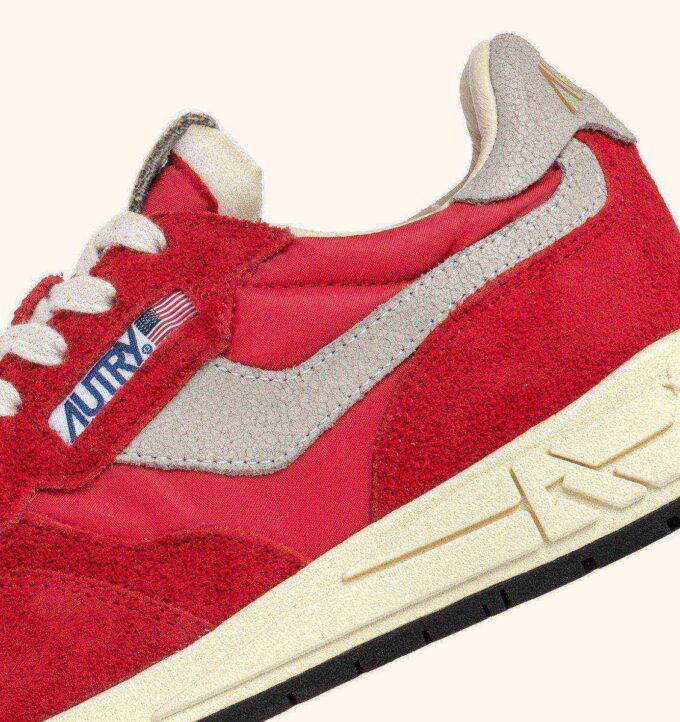 REELWIND LOW SNEAKERS IN RED NYLON AND SUEDE