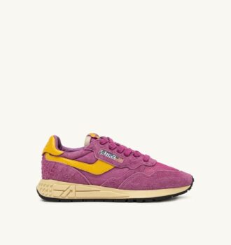 REELWIND LOW SNEAKERS IN ROSÈ SORBET AND CALENDULA SUEDE AND NYLON