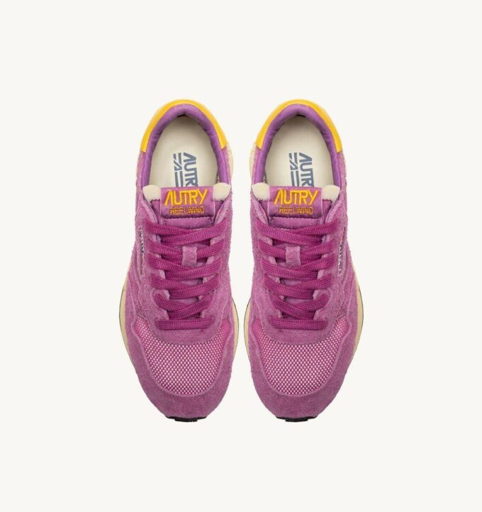 REELWIND LOW SNEAKERS IN ROSÈ SORBET AND CALENDULA SUEDE AND NYLON