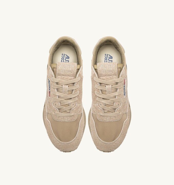REELWIND LOW SNEAKERS IN SAFARI NYLON AND SUEDE
