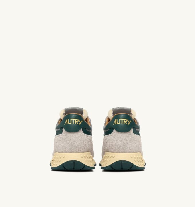 REELWIND LOW SNEAKERS IN SILVER MOUNTAIN REFLECTIVE NYLON AND SUEDE