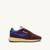 REELWIND LOW SNEAKERS IN TAUPE AND VICTORIA BLUE SUEDE AND MESH