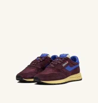 REELWIND LOW SNEAKERS IN TAUPE AND VICTORIA BLUE SUEDE AND MESH