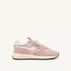 REELWIND LOW SNEAKERS IN WHITE AND POWDER PINK NYLON AND SUEDE