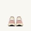 REELWIND LOW SNEAKERS IN WHITE AND POWDER PINK NYLON AND SUEDE