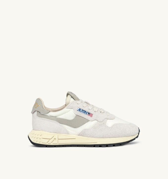 REELWIND LOW SNEAKERS IN WHITE NYLON AND SUEDE