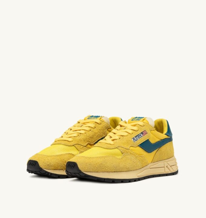 REELWIND LOW SNEAKERS IN YELLOW AND CORSAIR SUEDE AND NYLON