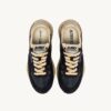REELWIND SUPER VINTAGE SNEAKERS IN BLACK NYLON AND SUEDE