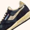 REELWIND SUPER VINTAGE SNEAKERS IN BLACK NYLON AND SUEDE