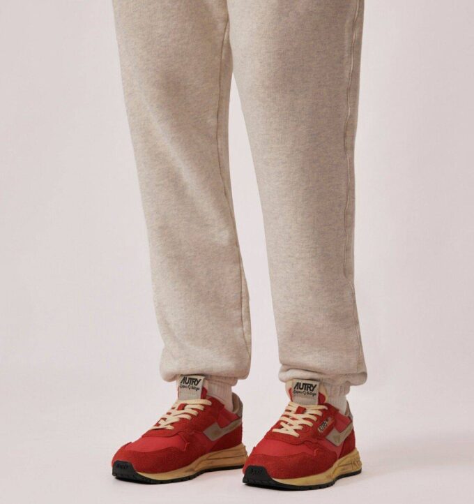 REELWIND SUPER VINTAGE SNEAKERS IN RED NYLON AND SUEDE