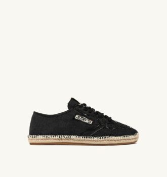 SANDY ESPADRILLES IN BLACK CANVAS