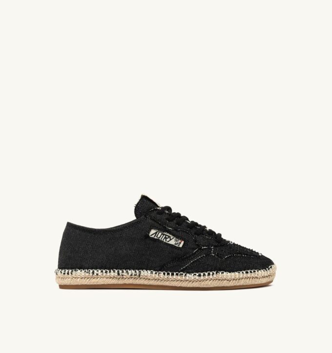 SANDY ESPADRILLES IN BLACK CANVAS