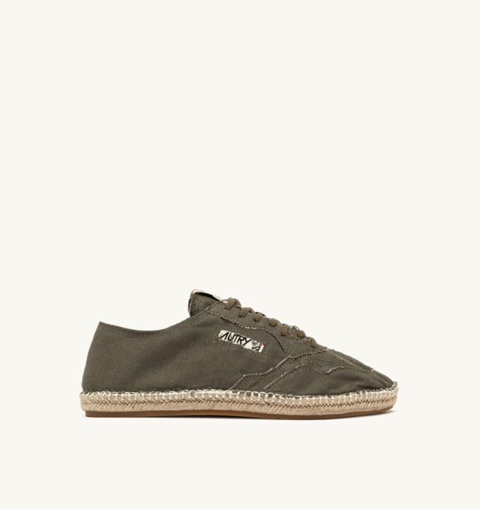 SANDY ESPADRILLES IN MILITARY CANVAS